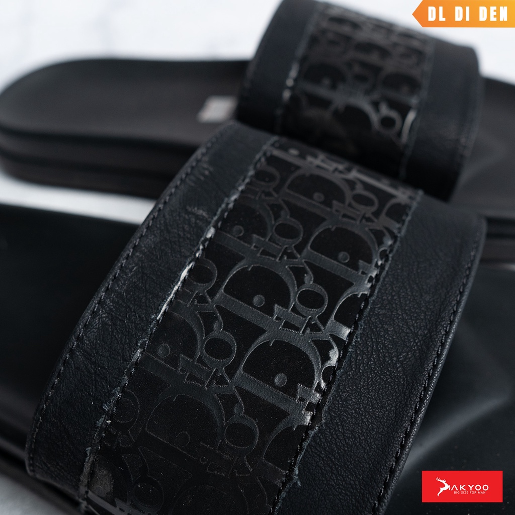 Dép Da Nam Cỡ Lớn size 44-48 , Cho Bàn Chân Bự Quai Ngang Đế Cao Su Chống Trơn Trượt