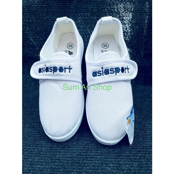 GIÀY THỂ THAO VẢI TRẮNG DÁN NỮ ASIA