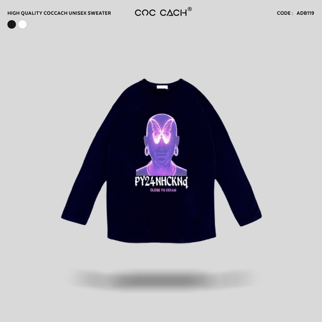 Áo nỉ dài tay nam nữ ADB119 - by COC CACH