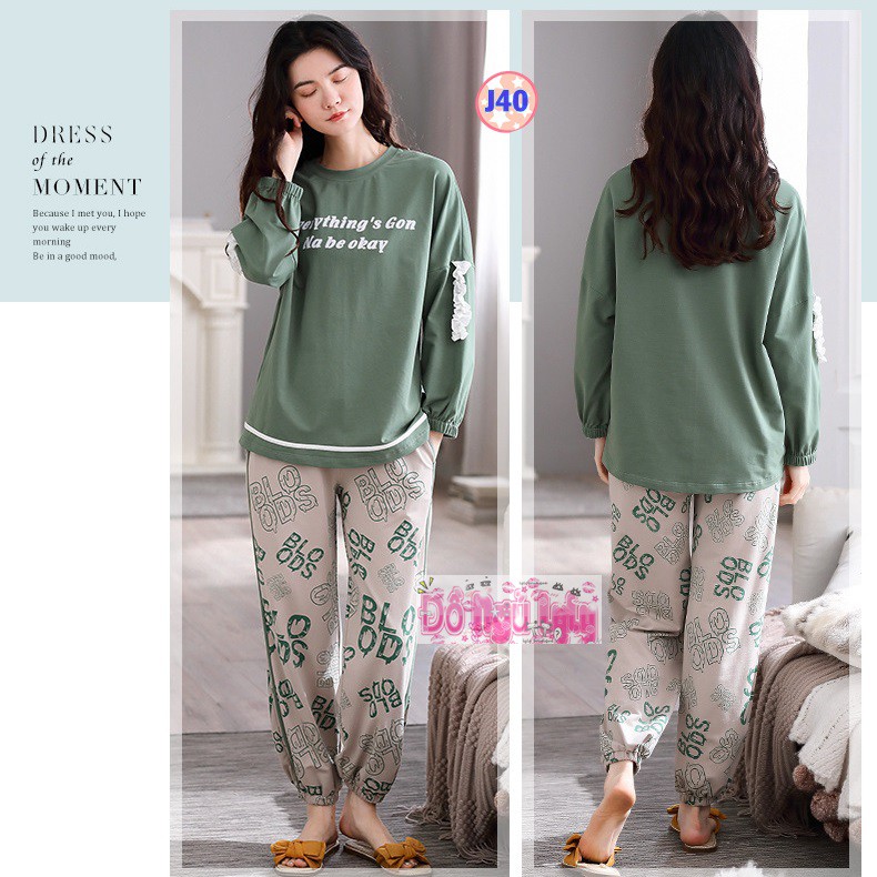 Bộ Pijama Dài Tay Mã J6 (cotton Mềm Mịn) | BigBuy360 - bigbuy360.vn