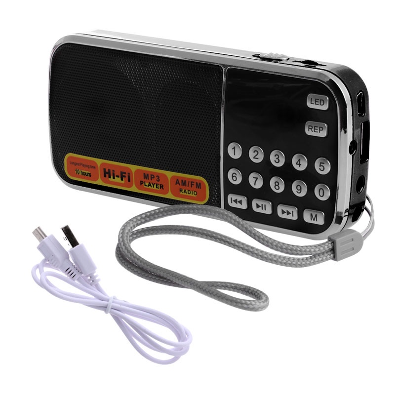 Máy Nghe Nhạc Mp3 Mini Màn Hình LCD Hỗ Trợ FM / AM / USB / Thẻ TF