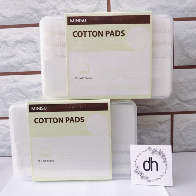 Bông tẩy trang MINISO hộp 475 miếng