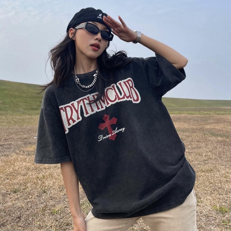 Áo phông TRYTHM chất liệu vải wash xịn