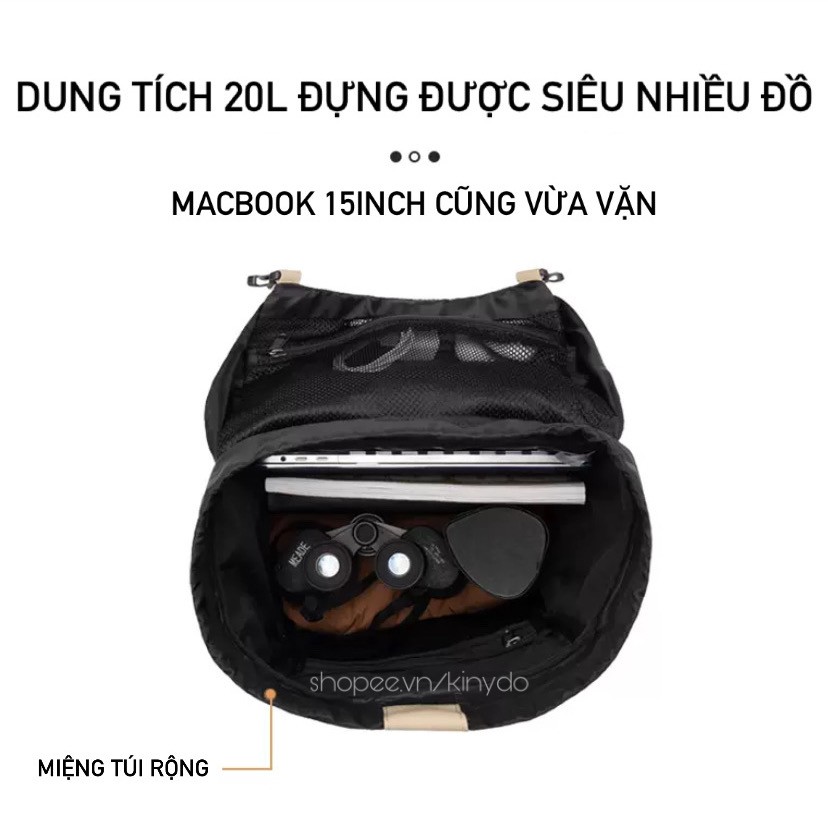 BALO BA LÔ 20L DU LỊCH LEO NÚI CHỐNG NƯỚC ĐỰNG LAPTOP DÃ NGOẠI CẮM TRẠI TIỆN LỢI NATUREHIKE NH20BB003