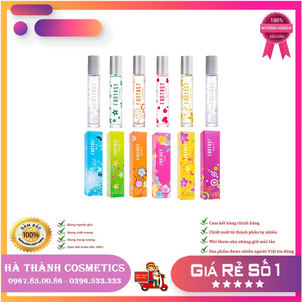 Nước Hoa Fantasy Mỹ Phẩm Sài Gòn 18ml, Đủ 6 Màu Lựa Chọn, Cam Kết Hàng Chính Hãng, Lưu Hương Lâu