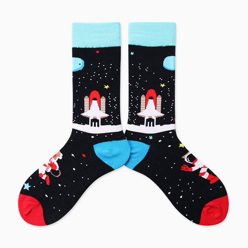Tất vớ nam nữ cao cổ họa tiết Không Gian - Free ship + Quà tặng Loved socks by TatsTats.vn
