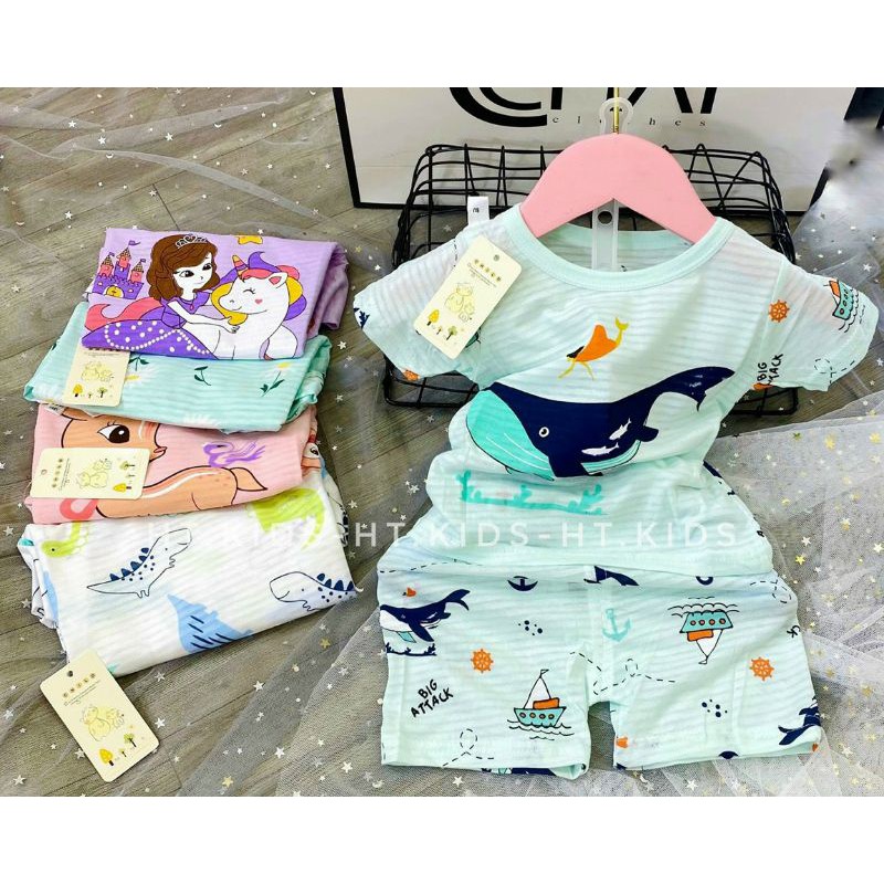 BỘ COTTON TRE CỘC TAY CHO BÉ SZ NHÍ 8-16 KG.