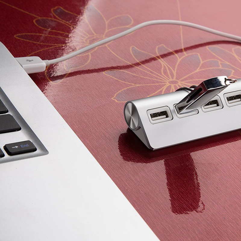 Thiết bị USB hub 4 cổng bằng nhôm cỡ 11inch bảo vệ cho Laptop