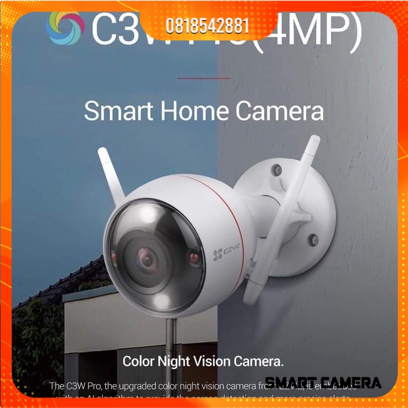 Camera Wifi EZVIZ C3W Pro 2M & 4MP  Smart home camera (màu sắc 24/7, nhận diện AI, báo động, đàm thoại 2 chiều) & C6N