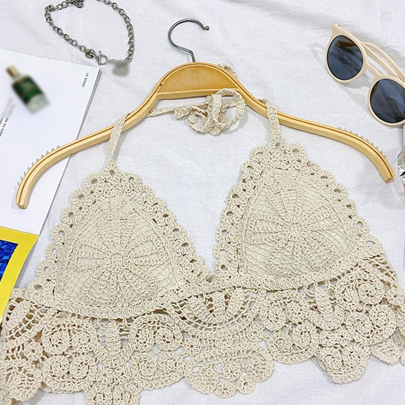 Áo Croptop Dệt Kim Phong Cách Boho Quyến Rũ Dành Cho Nữ