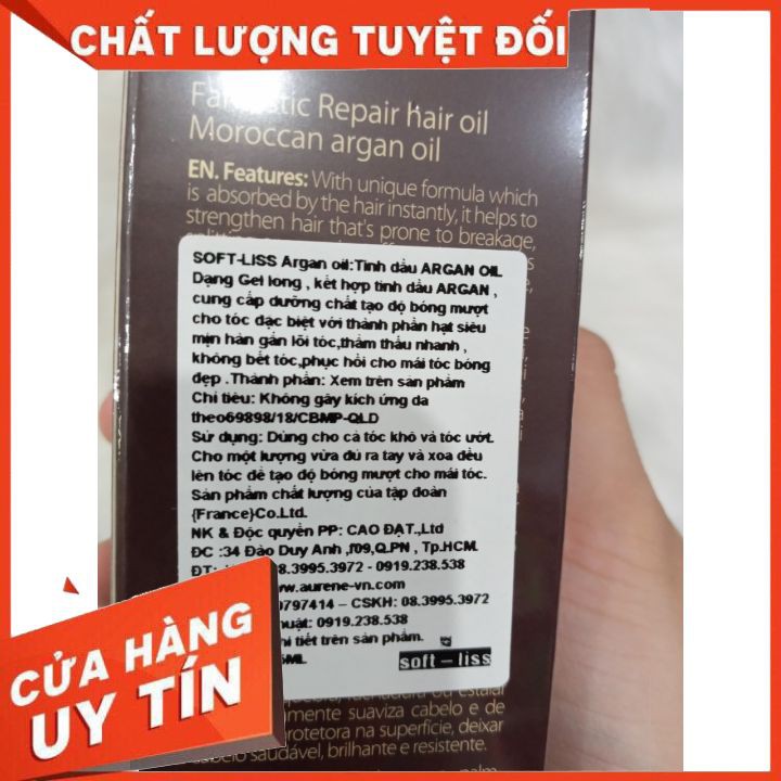 Tinh dầu Soft liss aurane 125ml buôn sỉ  TẬN GỐC  siêu dưỡng chất cao cấp tạo độ bóng mượt cho tóc mùi hương nhẹ nhàng