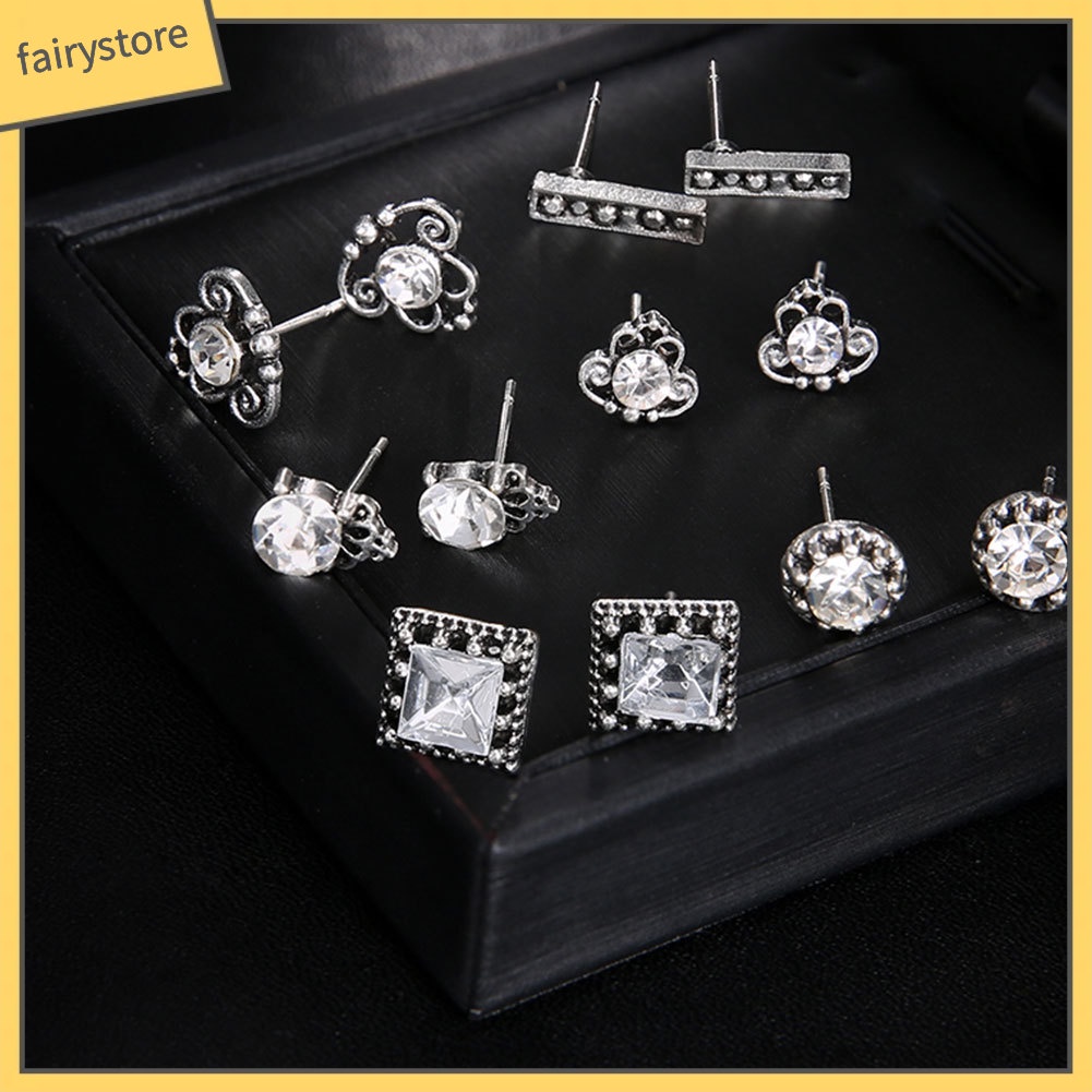 Set 6 đôi khuyên tai họa tiết Bohemian thời trang