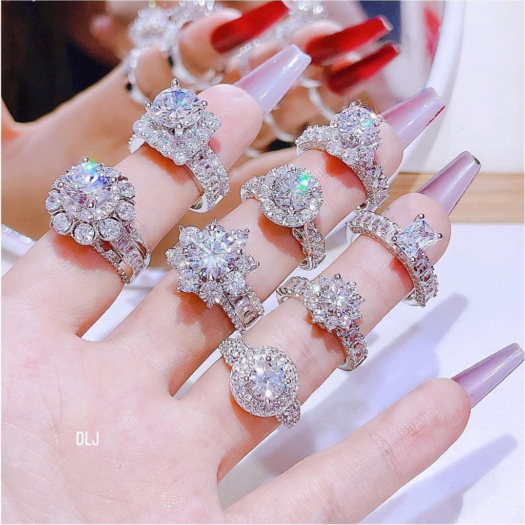 Nhẫn Bạc Cho Nữ Nhẫn Bạc Ta Xi Bạch Kim NL07