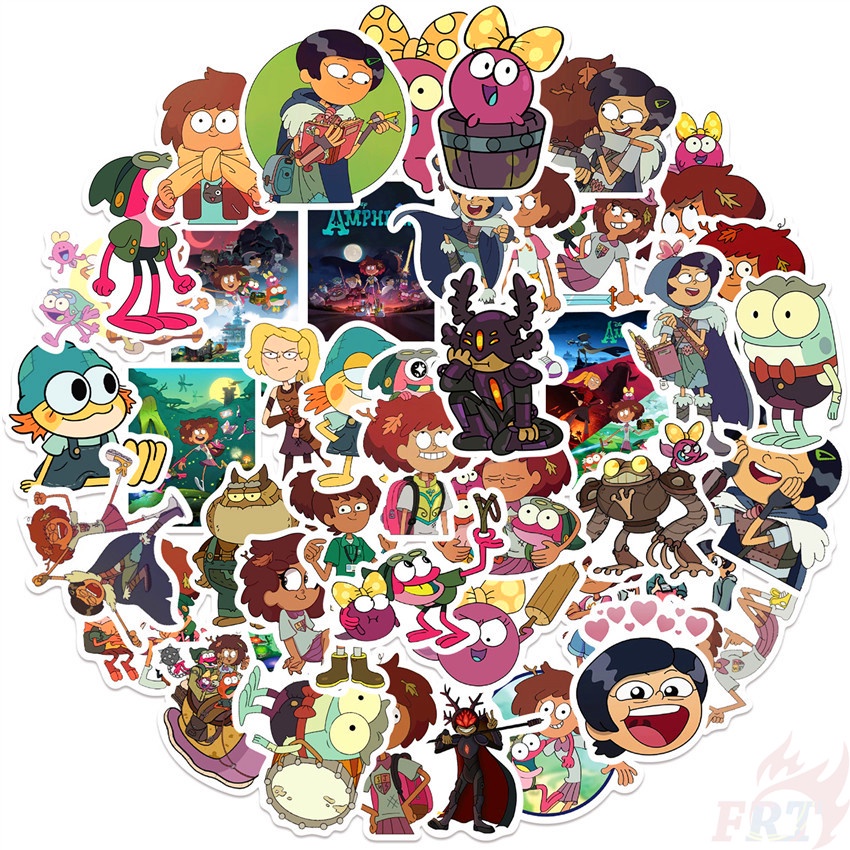 ❉ Hình Dán Amphibia Series 01 ❉ Bộ 50 Miếng Dán Chống Thấm Nước Thời Trang