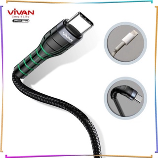 Cáp sạc nhanh vivan type-c to type-c pd 60w 120cm - kpd120