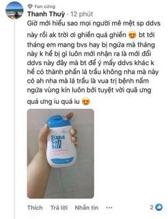 Dung dịch vệ sinh hana soft silk