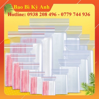 Túi zip khóa bóp nhiều size, túi zip viền đỏ, túi zipper chỉ đỏ, túi zip đựng thực phẩm -1kg