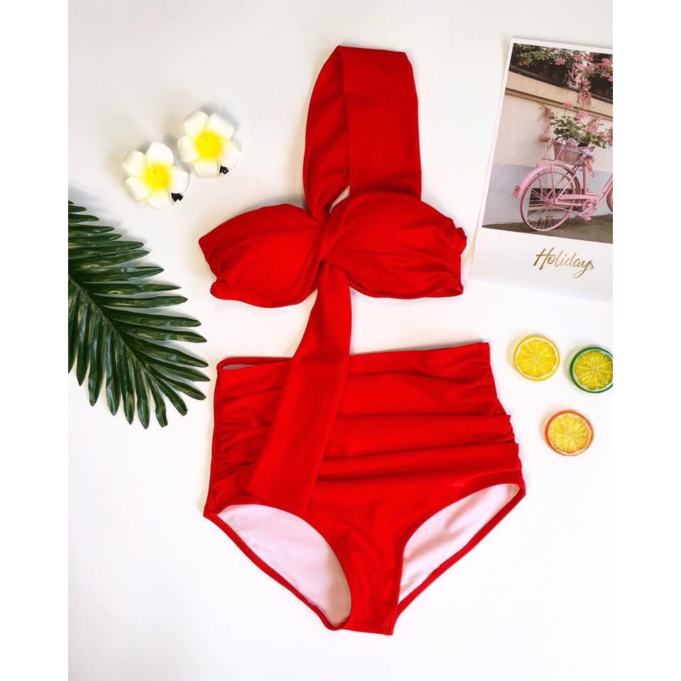 [SIÊU SEXY] Bikini Hai Mảnh Nơ To Lệch Vai Cúp Ngang Nâng Ngực Siêu Hot MS3 | BigBuy360 - bigbuy360.vn