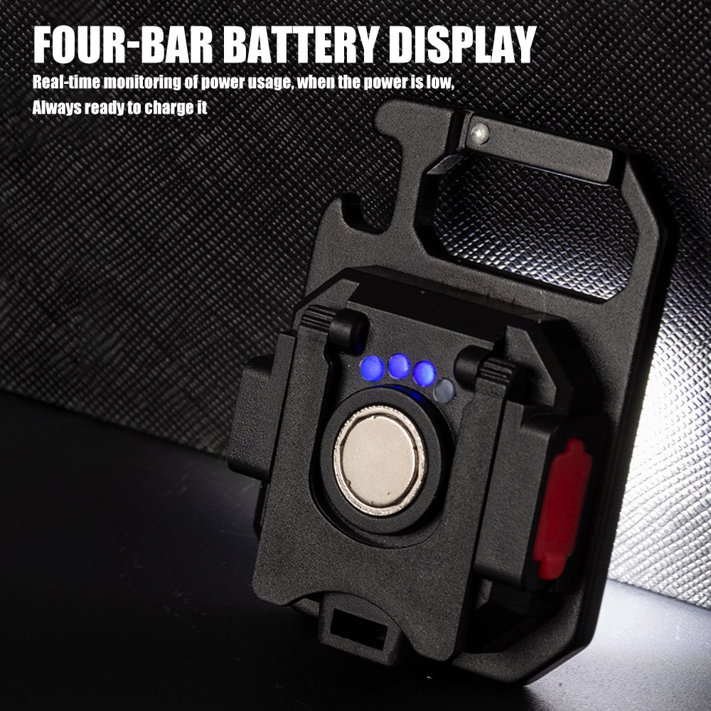 ✨Đèn Pin✨Đèn Làm Việc Mini Cầm Tay COB/USB 800 Lumens Có Móc Khóa Có Thể Sạc Lại Cho Cắm Trại Ngoài Trời