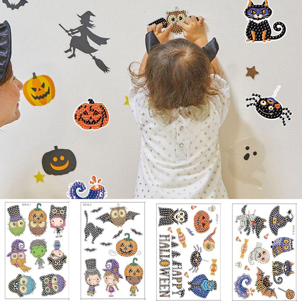 Set 2 Sticker Dán Tường Trang Trí Phong Cách Halloween Cho Trẻ Em