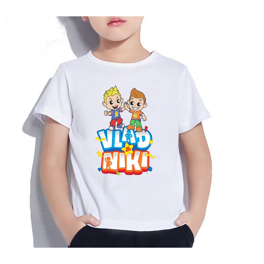 NEW 💥 Áo Thun Tay Ngắn In Họa Tiết Vlad Niki Thời Trang Mùa Hè Dành Cho Bé Trai 2022