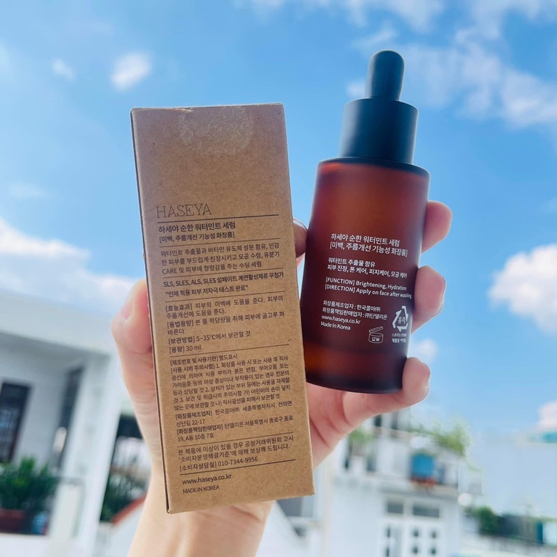 Serum thuần chay phục hồi, trắng sáng căng bóng HASEYA