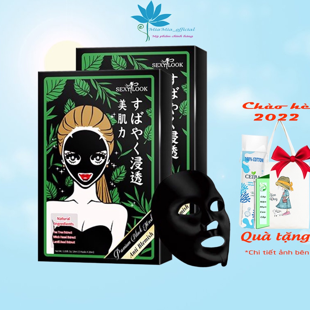 SEXYLOOK Mặt Nạ Tràm Trà Giảm Mụn Kiềm Dầu Sexylook Tea Tree Anti Blemish Black Facial Mask 28ml [BẢN ĐÀI NHẬP KHẨU]