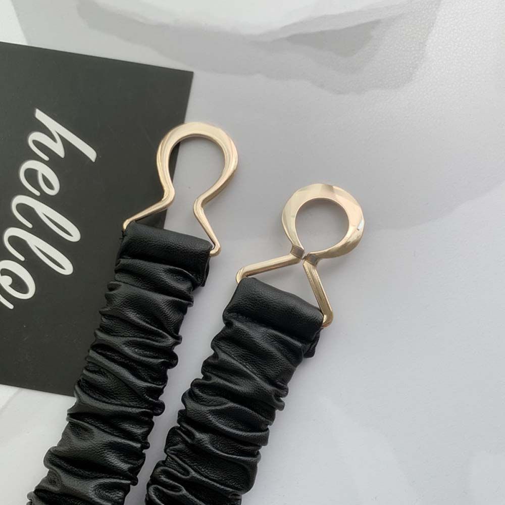 Dây thắt lưng bằng da pu co giãn có khóa kim loại phong cách cổ điển đơn giản cho nữ