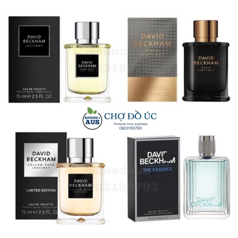 Nước hoa nam David Beckham INSTINCT - ESSENCE - EDT 75ml - nhập Úc tem Chemist