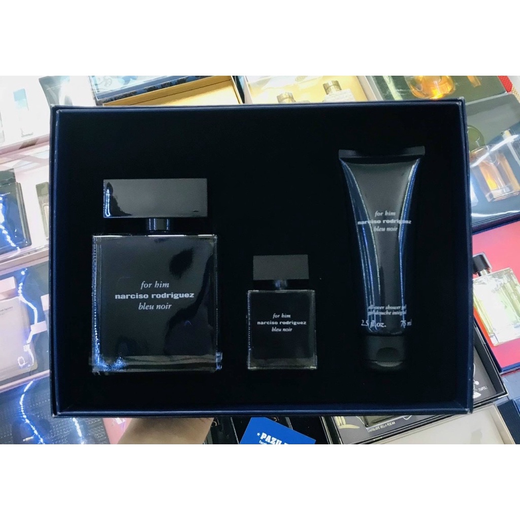 Set Nước Hoa Nam Narciso Rodriguez Bleu Noir 3pcs (100ml + 10ml + SG 75ml) - Scent of Perfumes