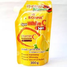 MUỐI TẮM TẨY TẾ BÀO CHẾT CHIẾT SUẤT TỪ SỮA BÒ A BONNE SPA WHITE C SALT PAPAYA (350GR)