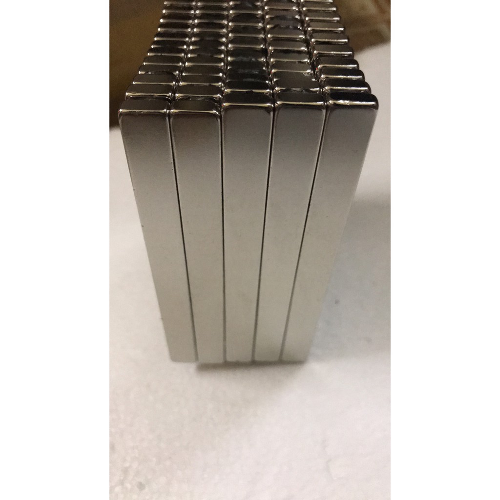 [Xả Kho Giá Xưởng] Nam châm chữ nhật 100x10x5mm, loại nam châm thanh trắng đất hiếm lực hút siêu mạnh.