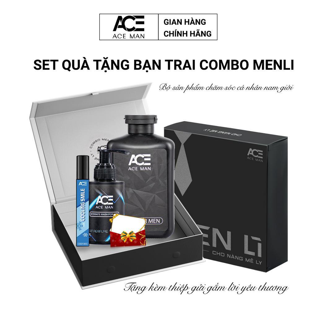 Set quà tặng nam giới, bạn trai ý nghĩa ACEMAN - Combo &quot;MEN LÌ&quot; 3 món chăm sóc cá nhân cho nam