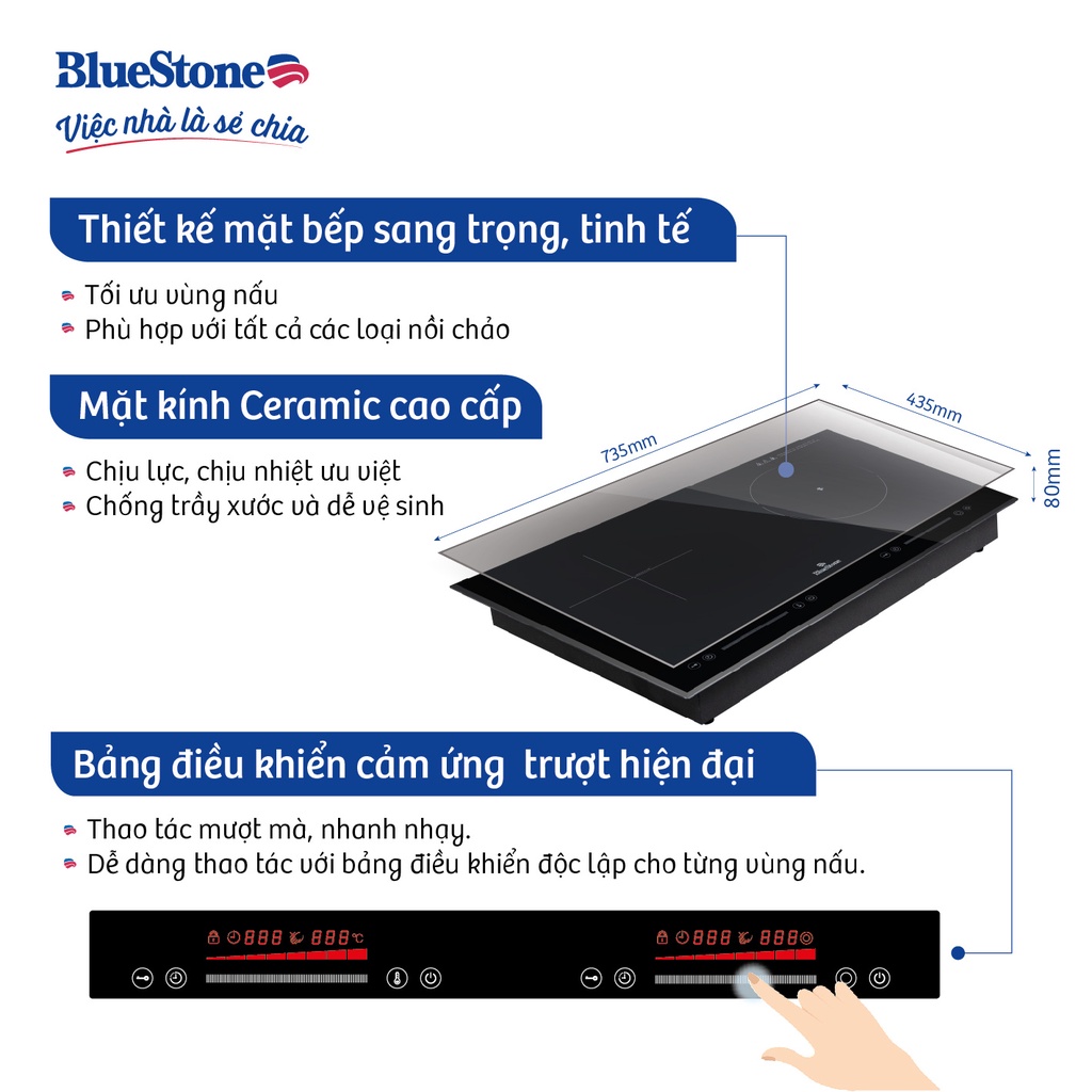 Bếp Hỗn Hợp Quang Từ BlueStone ICB-6911