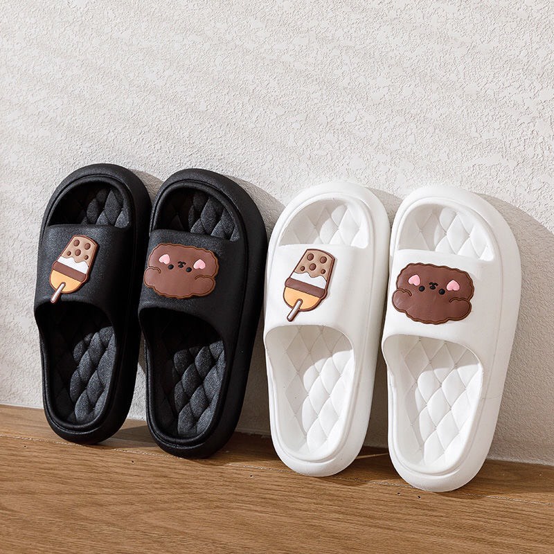 JY377-C3  - dép bánh mì đúc liền đế viền lưới chốg trơn