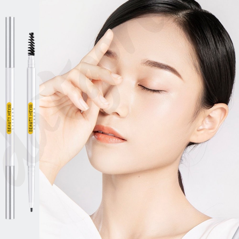 Chì kẻ mày 2 đầu nét mảnh chính hãng tiện lợi Heyxi Verythin Eyebrow Pencil nội địa 2021