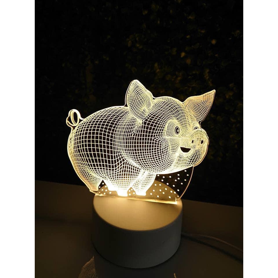 Đèn ngủ đèn bàn LED 3D trang trí - Đèn ngủ để bàn trang trí phòng ngủ cao cấp