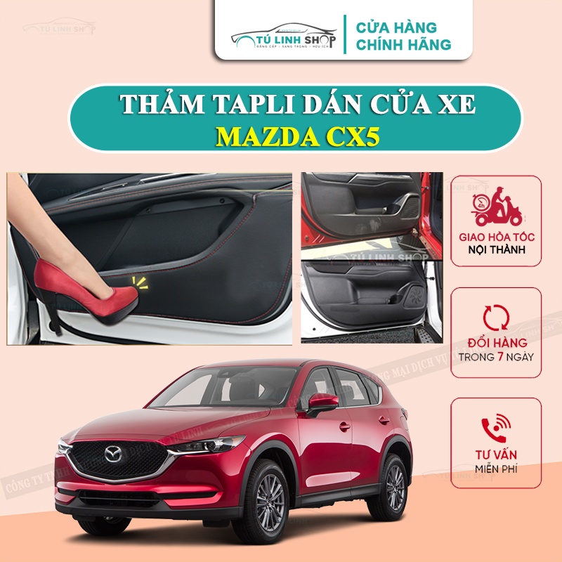 Bộ 4 Thảm Tapli chO MAZDA CX5 dán cánh cửa chống trầy xước xe, dễ vệ sinh lau chùi