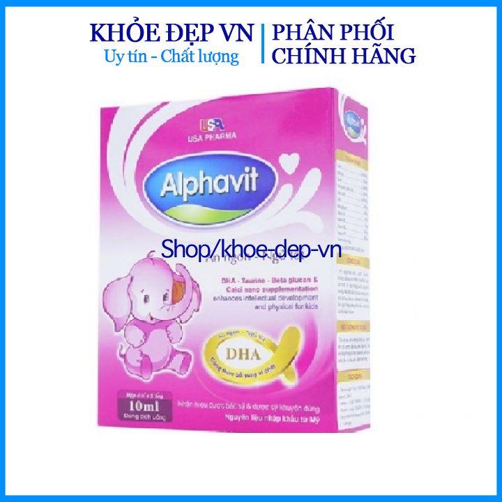 Siro cho bé ALPHAVIT bổ sung DHA và các vitamin thiết yếu cho trẻ - Hộp 20 ống