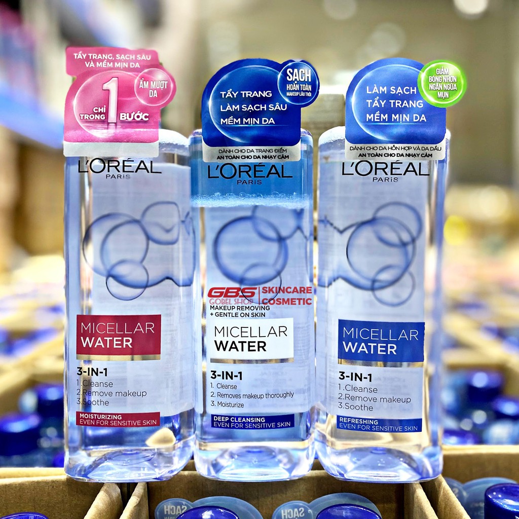 Nước tẩy trang Loreal - L'Oreal Paris 3-in-1 Micellar Water