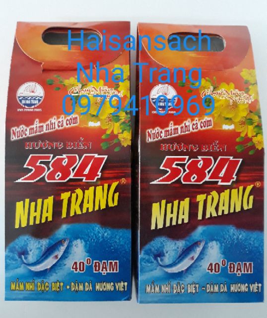 Nước mắm truyền thống 584 Nha Trang 1 chai 40 độ đạm - Nước mắm nhỉ Nha Trang