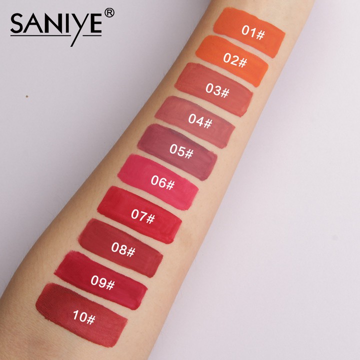 Son môi SANIYE 10 màu lì dạng lỏng chống thấm nước thời thượng L1127 | BigBuy360 - bigbuy360.vn