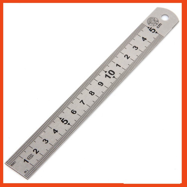 Thước lá / Thước kẻ kỹ thuật 15cm bằng thép không gỉ 2 mặt chất lượng cao