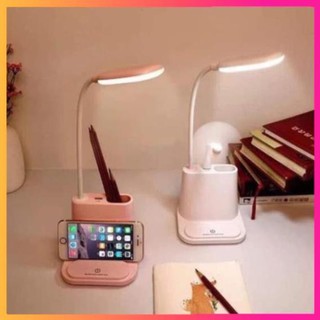 Đèn học chống cận kèm quạt có ống cắm bút siêu tiện dụng
