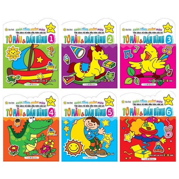 Sách - Bộ Tô Màu Và Dán Hình - Cuộc Sống Muôn Màu (Cuốn Lẻ Và Combo) - Đông A - DAB