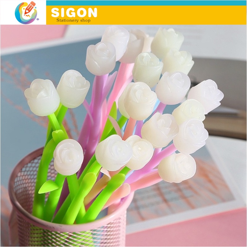 Bút Gel Hình Hoa Hồng Thay Đổi Màu Sắc Sáng Tạo Phù Hợp Cho Trường Học / Văn Phòng
