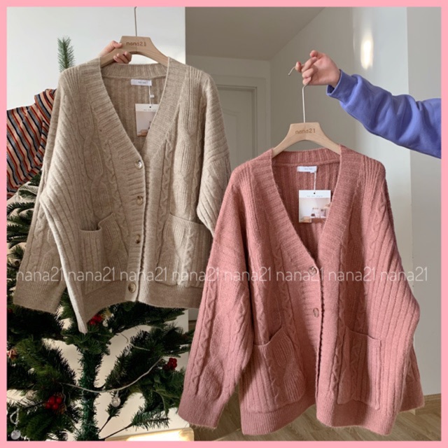 Áo Cardigan len hoạ tiết