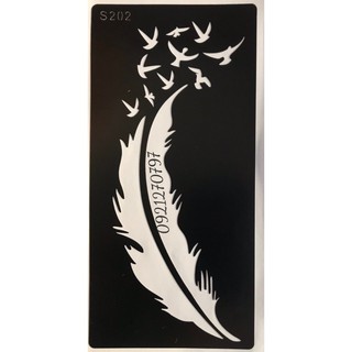 KHUÔN XĂM TẠM THỜI S202 không kèm mực khổ 8x17cm