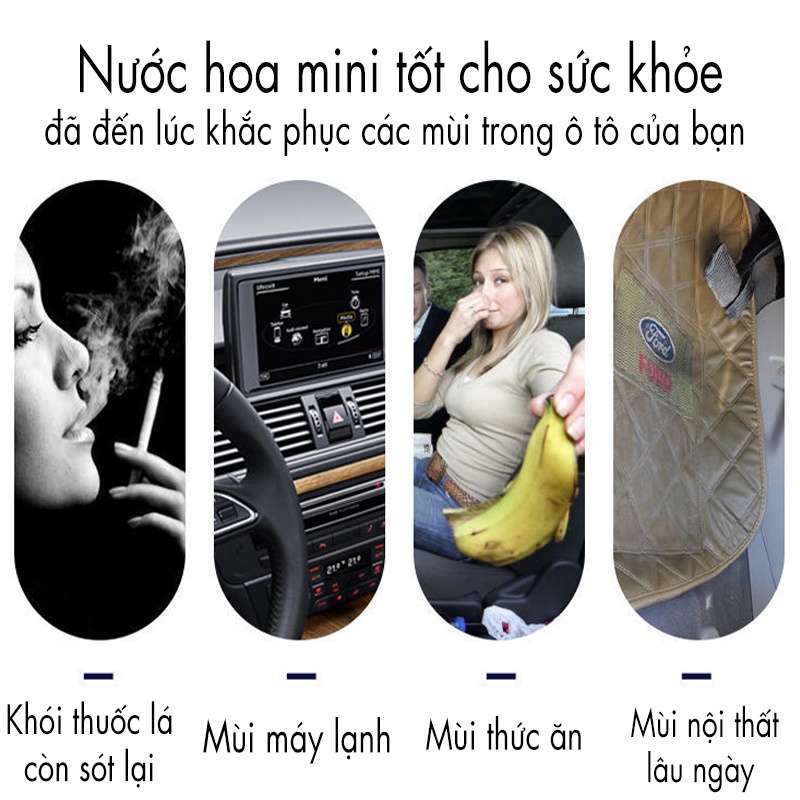 Nước Hoa Ô Tô Sáp Thơm Để Phòng Nhiều Mùi Hương Thiên Nhiên Dễ Chịu COCA T