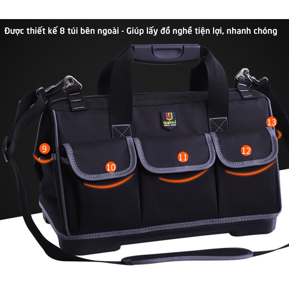 Túi đựng dụng cụ đồ nghề chống thấm nước, đế bằng nhựa chịu lực chịu tải